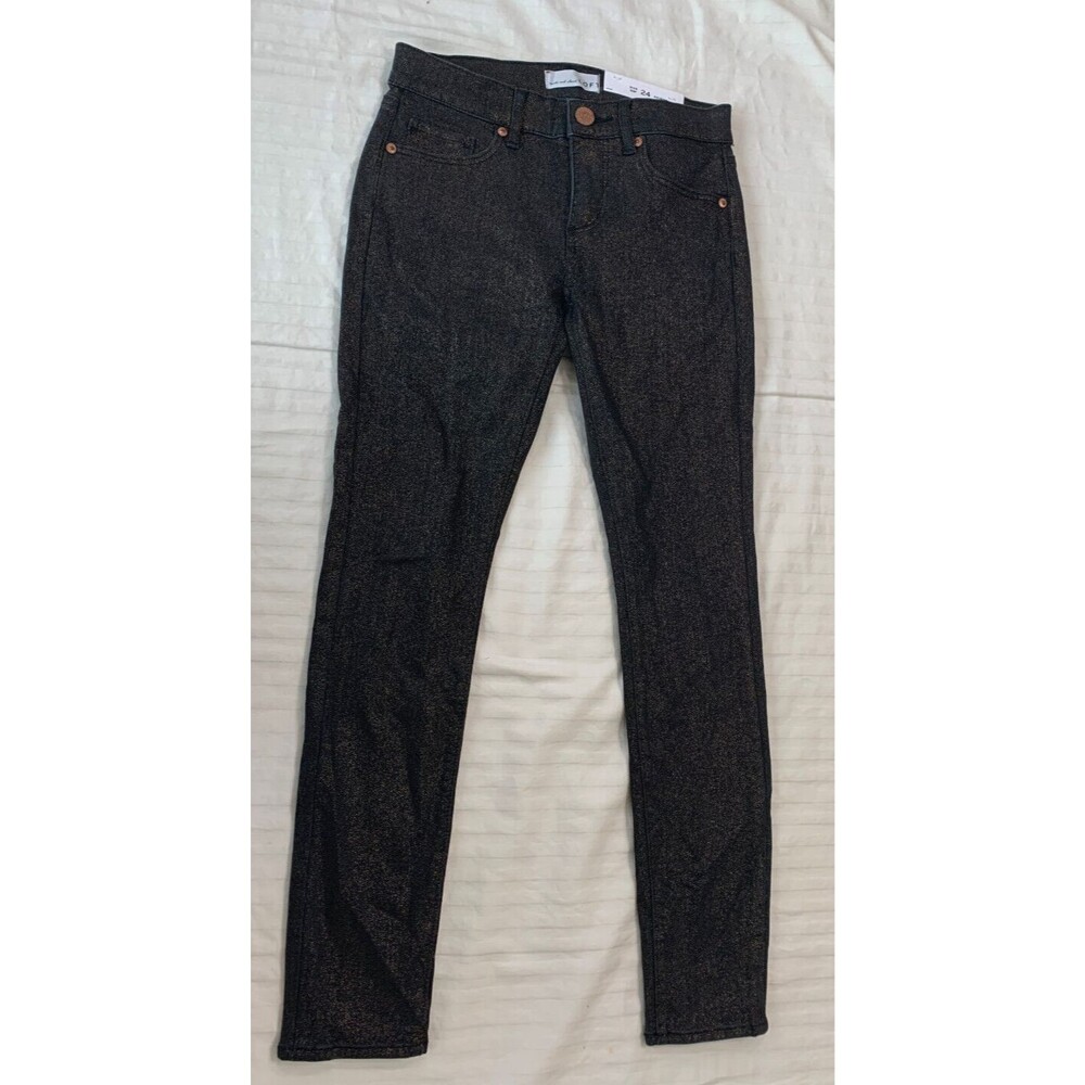 MADE AND LOVE LOFT WOMENS SPARKLE SKINNY JEANS SIZE 00P